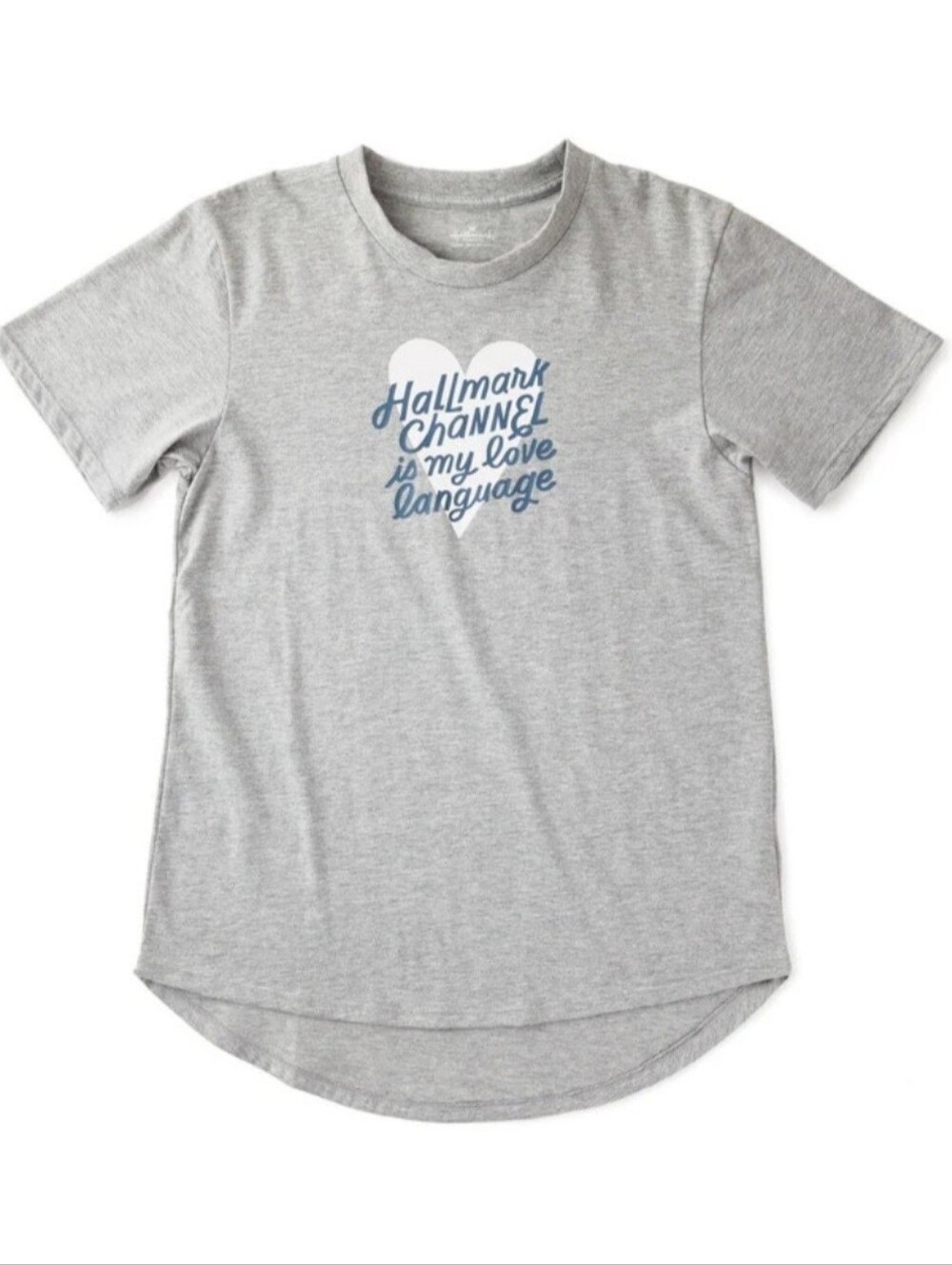 Hallmark Channel Women's Love Language Gray T-Shirt, Size XL